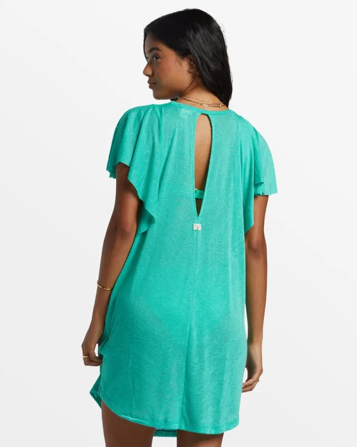 Billabong Dresses Out For Waves CoverUp Dress Tropical Green 8211 Women Billabong Dresses Out For Waves CoverUp Dress Tropical Green 8211 Women