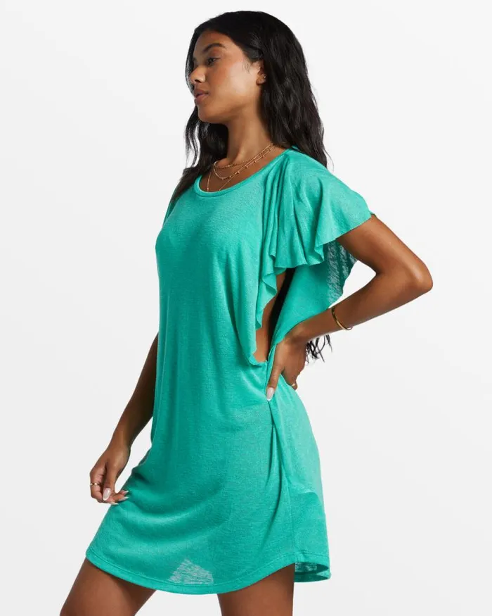 Billabong Dresses Out For Waves CoverUp Dress Tropical Green 8211 Women Billabong Dresses Out For Waves CoverUp Dress Tropical Green 8211 Women