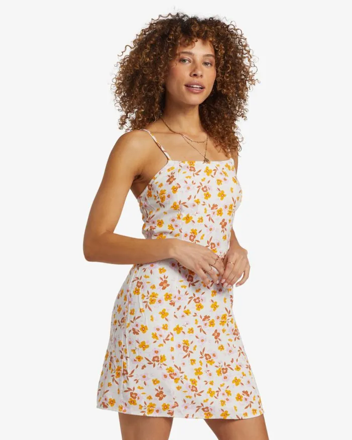 Billabong Dresses Stay Awhile Mini Dress Salt Crystal 8211 Women