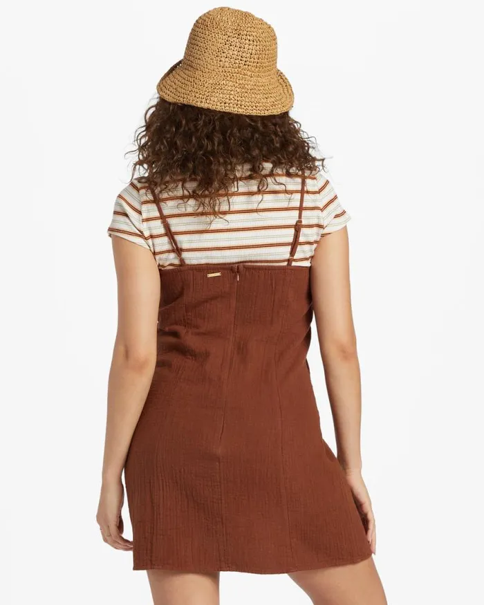 Billabong Dresses Stay Awhile Mini Dress Toasted Coconut 8211 Women