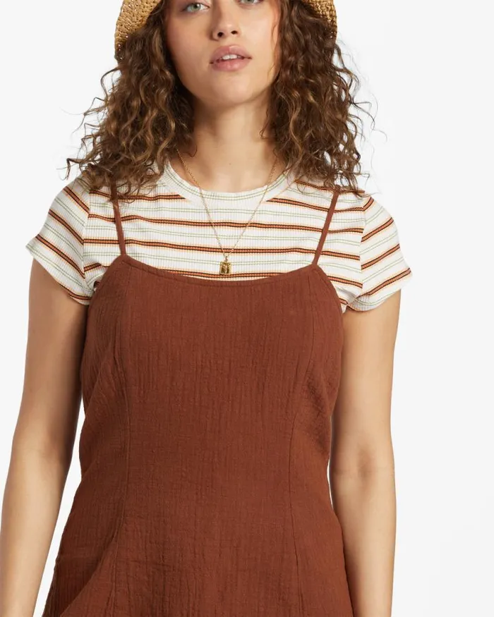 Billabong Dresses Stay Awhile Mini Dress Toasted Coconut 8211 Women