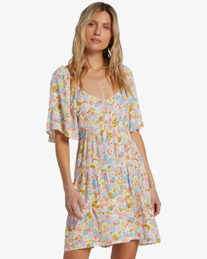 Billabong Dresses Take A Chance Babydoll Dress Salt Crystal 8211 Women