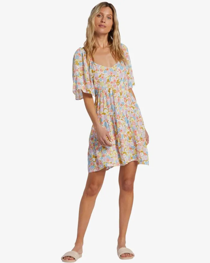 Billabong Dresses Take A Chance Babydoll Dress Salt Crystal 8211 Women