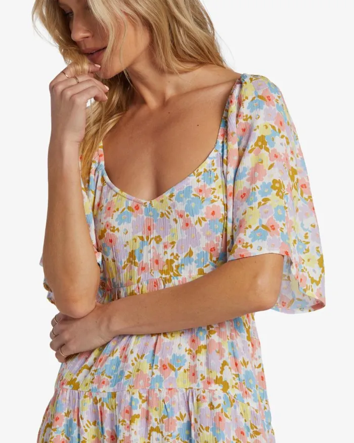 Billabong Dresses Take A Chance Babydoll Dress Salt Crystal 8211 Women