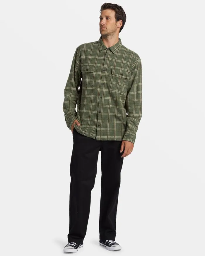 Billabong Flannels Offshore Jacquard Flannel Long Sleeve Shirt Fern 8211 Men Billabong Flannels Offshore Jacquard Flannel Long Sleeve Shirt Fern 8211 Men