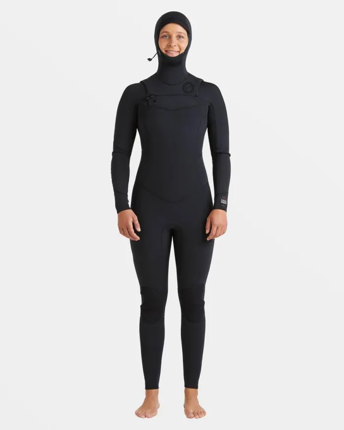 Billabong Fullsuits 43mm Salty Dayz Natural Upcycler Chest Zip Hooded Wetsuit Black 8211 Women Billabong Fullsuits 43mm Salty Dayz Natural Upcycler Chest Zip Hooded Wetsuit Black 8211 Women