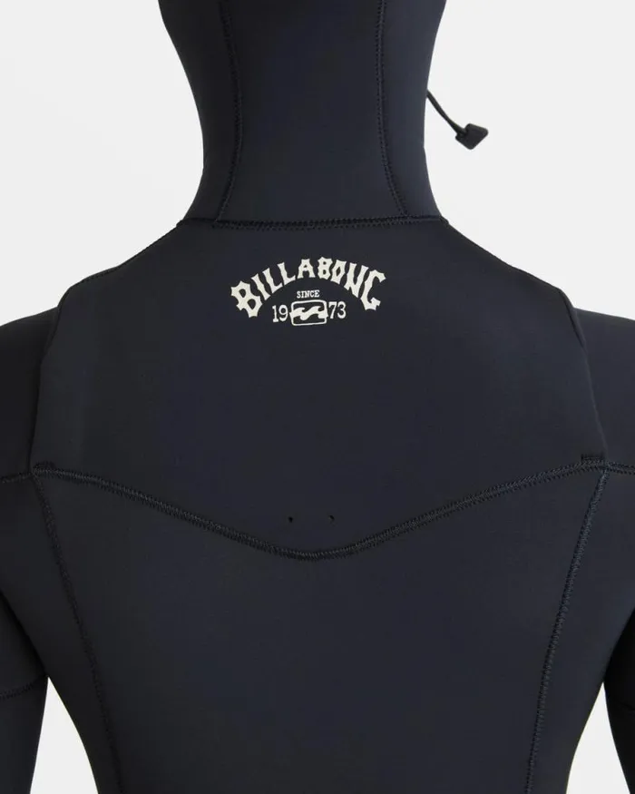 Billabong Fullsuits 43mm Salty Dayz Natural Upcycler Chest Zip Hooded Wetsuit Black 8211 Women