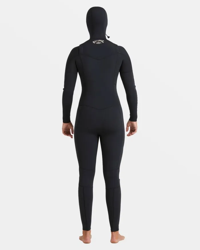 Billabong Fullsuits 43mm Salty Dayz Natural Upcycler Chest Zip Hooded Wetsuit Black 8211 Women