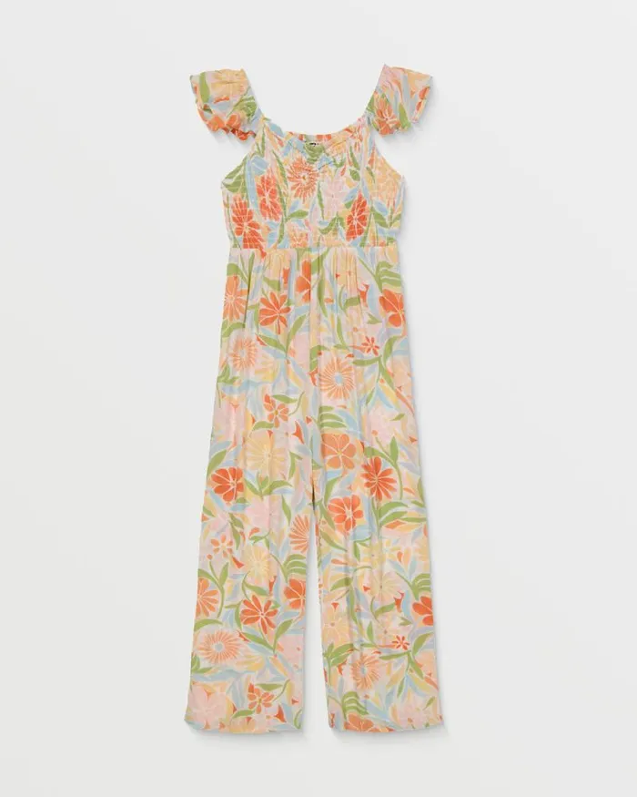 Billabong Girls039 Bottoms Girls Sunny Glow Jumpsuit Dusk Blue 8211 Women