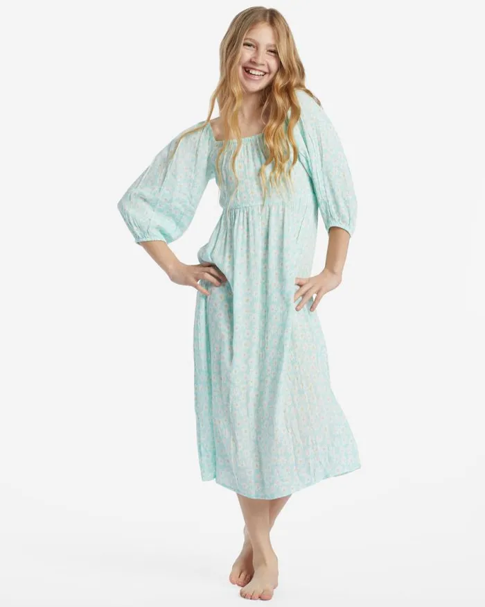 Billabong Girls039 Dresses and Rompers Girls Swept Away Midi Dress Sweet Mint 8211 Women