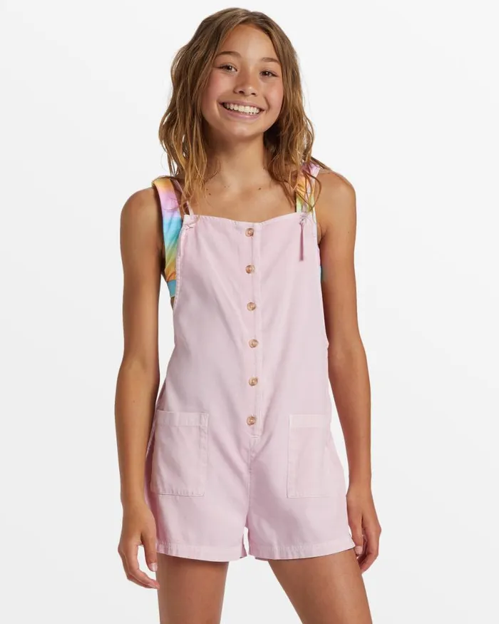 Billabong Girls039 Dresses and Rompers Girls Wave Watch Romper Pink Dream 8211 Women