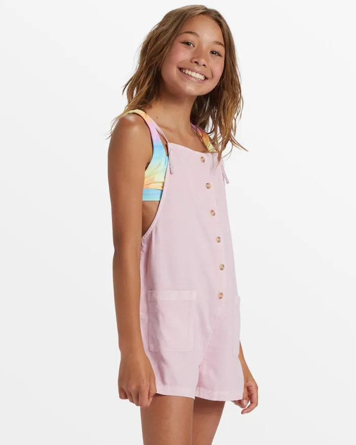 Billabong Girls039 Dresses and Rompers Girls Wave Watch Romper Pink Dream 8211 Women
