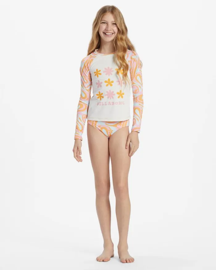 Billabong Girls039 Swim Girls In The Groove Long Sleeve Rashguard Set Bikini Set Multi 8211 Women Billabong Girls039 Swim Girls In The Groove Long Sleeve Rashguard Set Bikini Set Multi 8211 Women