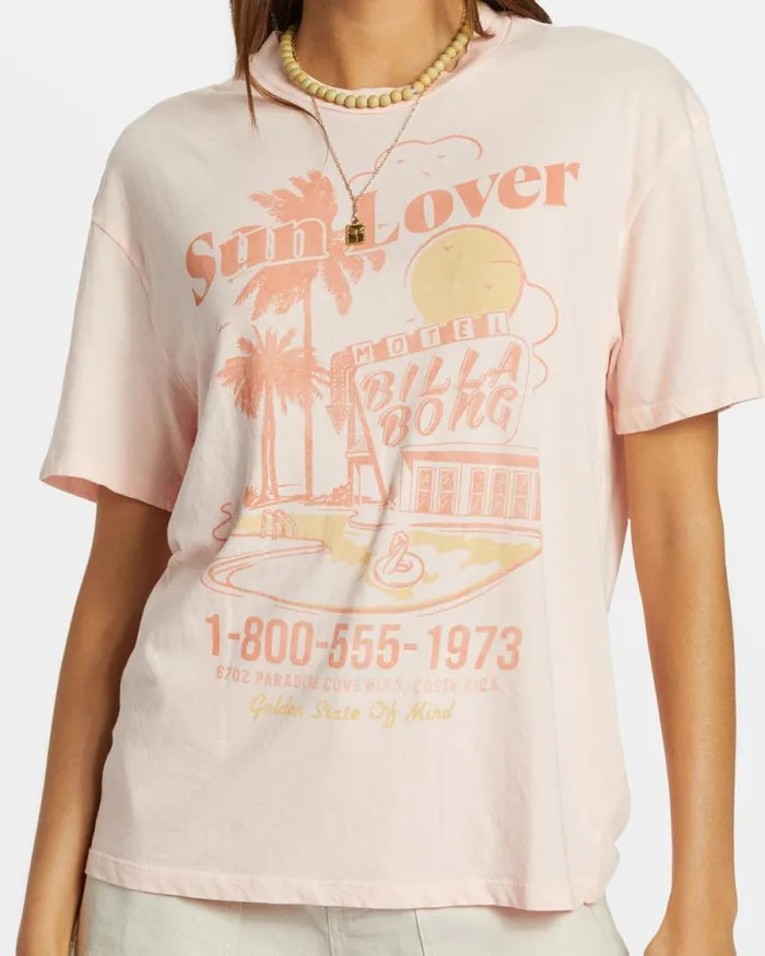 Billabong Graphic Tees and Tanks Golden State TShirt Feelin Peachy 8211 Women Billabong Graphic Tees and Tanks Golden State TShirt Feelin Peachy 8211 Women