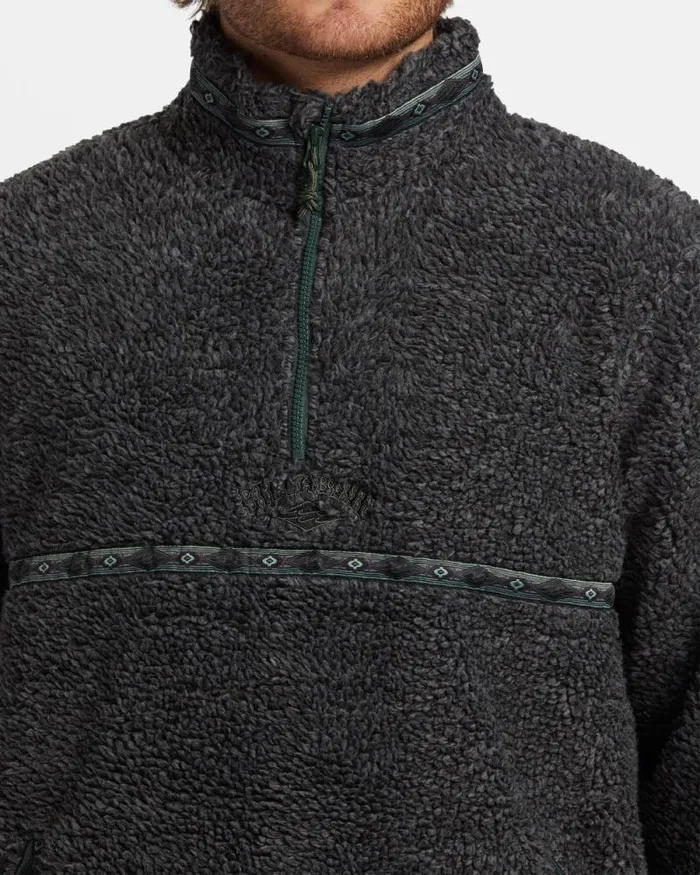 Billabong Hoodies and Fleece Boundary Tombstone Fleece Half Zip Pullover Black Heather 8211 Men