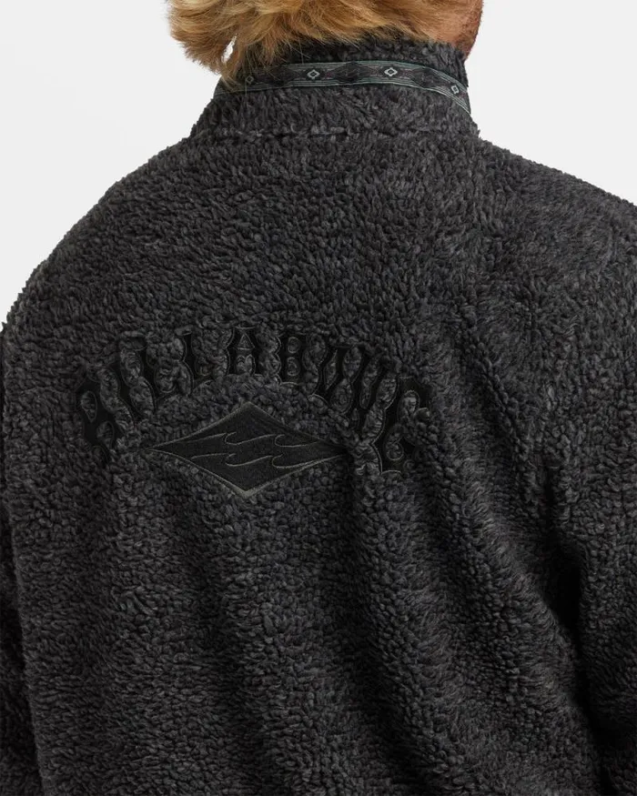 Billabong Hoodies and Fleece Boundary Tombstone Fleece Half Zip Pullover Black Heather 8211 Men