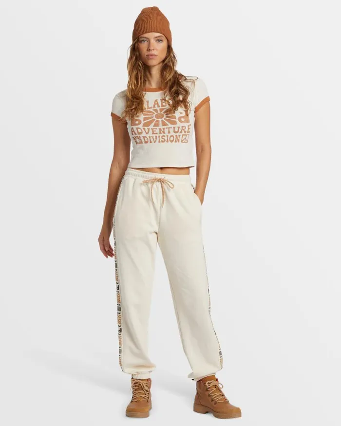 Billabong Jeans and Pants Surf Adventure Elastic Waist Sweatpants White Cap 8211 Women