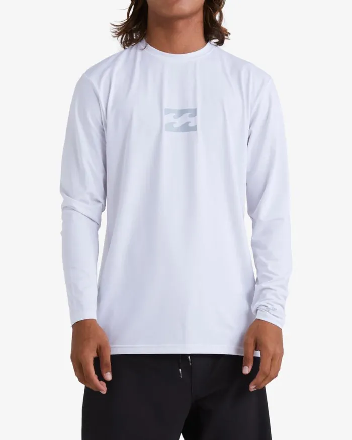 Billabong Rashguards and Surf Tees All Day Wave Loose Fit Long Sleeve Surf Tee White 8211 Men Billabong Rashguards and Surf Tees All Day Wave Loose Fit Long Sleeve Surf Tee White 8211 Men
