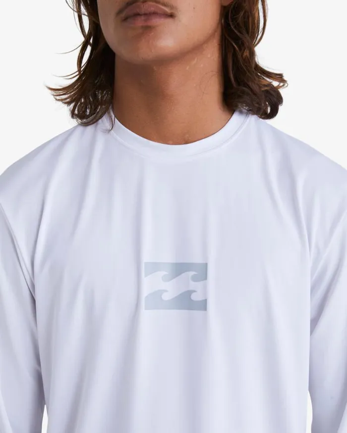 Billabong Rashguards and Surf Tees All Day Wave Loose Fit Long Sleeve Surf Tee White 8211 Men Billabong Rashguards and Surf Tees All Day Wave Loose Fit Long Sleeve Surf Tee White 8211 Men