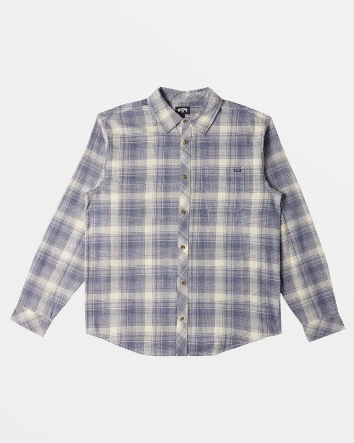 Billabong Shirts Coastline Long Sleeve Flannel Shirt Slate Blue 8211 Men Billabong Shirts Coastline Long Sleeve Flannel Shirt Slate Blue 8211 Men