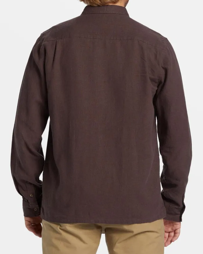 Billabong Shirts Ricardo Long Sleeve Shirt Plum 8211 Men