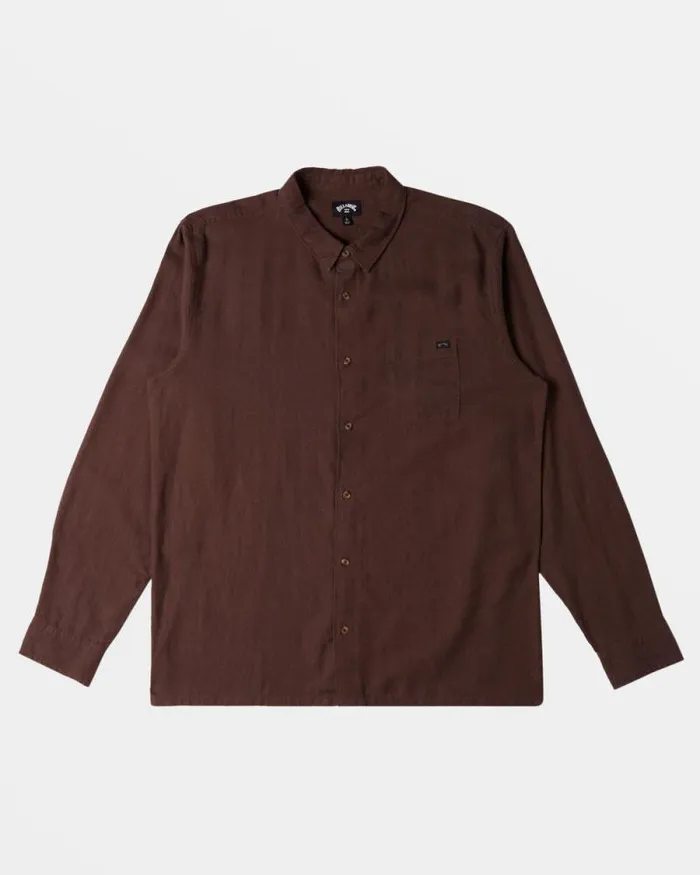 Billabong Shirts Ricardo Long Sleeve Shirt Plum 8211 Men