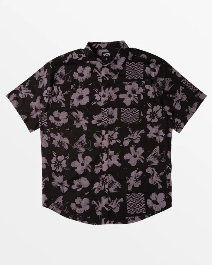 Billabong Shirts Sundays Short Sleeve Shirt Purple Ash 8211 Men