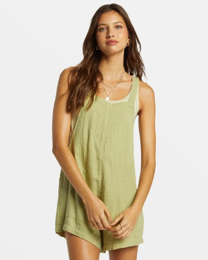 Billabong Shorts Beach Crush Romper Avocado 8211 Women