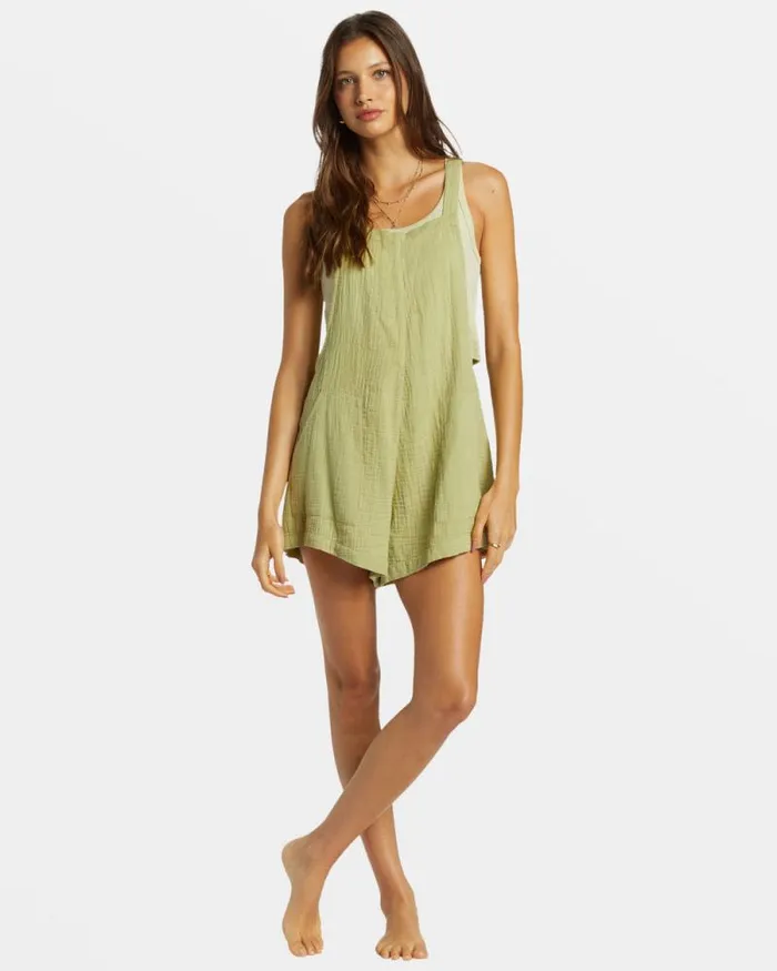 Billabong Shorts Beach Crush Romper Avocado 8211 Women