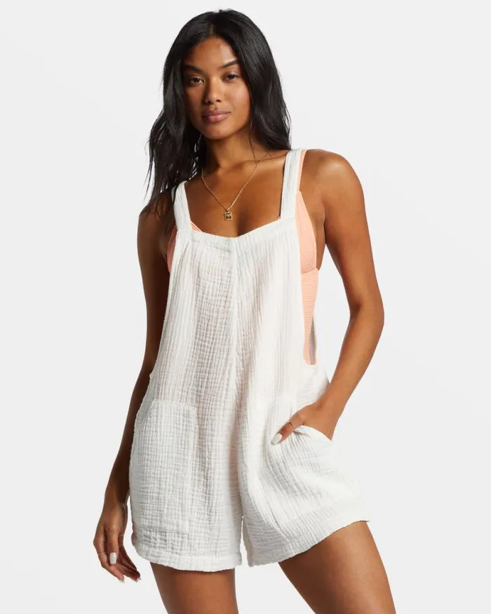 Billabong Shorts Beach Crush Romper Salt Crystal 8211 Women