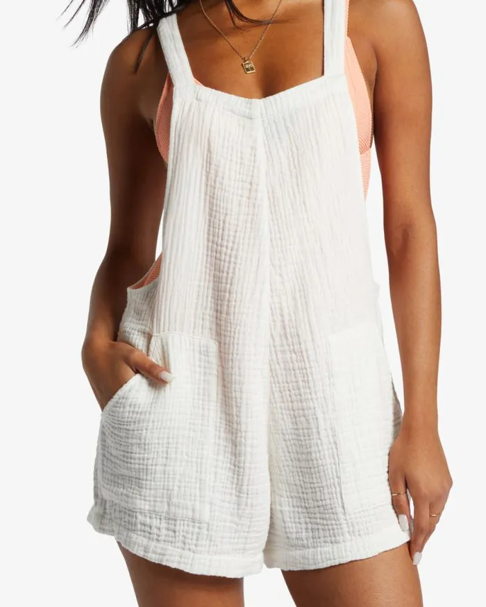 Billabong Shorts Beach Crush Romper Salt Crystal 8211 Women Billabong Shorts Beach Crush Romper Salt Crystal 8211 Women