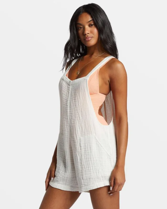 Billabong Shorts Beach Crush Romper Salt Crystal 8211 Women Billabong Shorts Beach Crush Romper Salt Crystal 8211 Women