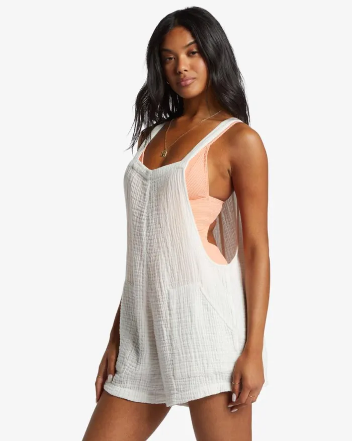 Billabong Shorts Beach Crush Romper Salt Crystal 8211 Women Billabong Shorts Beach Crush Romper Salt Crystal 8211 Women