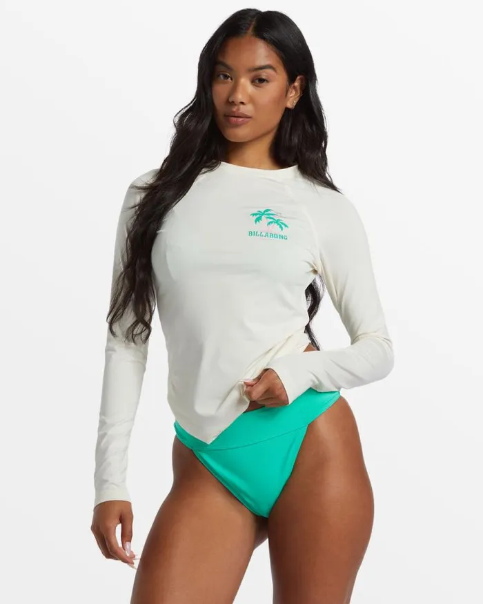 Billabong Sol Searcher Swim Sol Searcher Long Sleeve Rashguard Salt Crystal 8211 Women