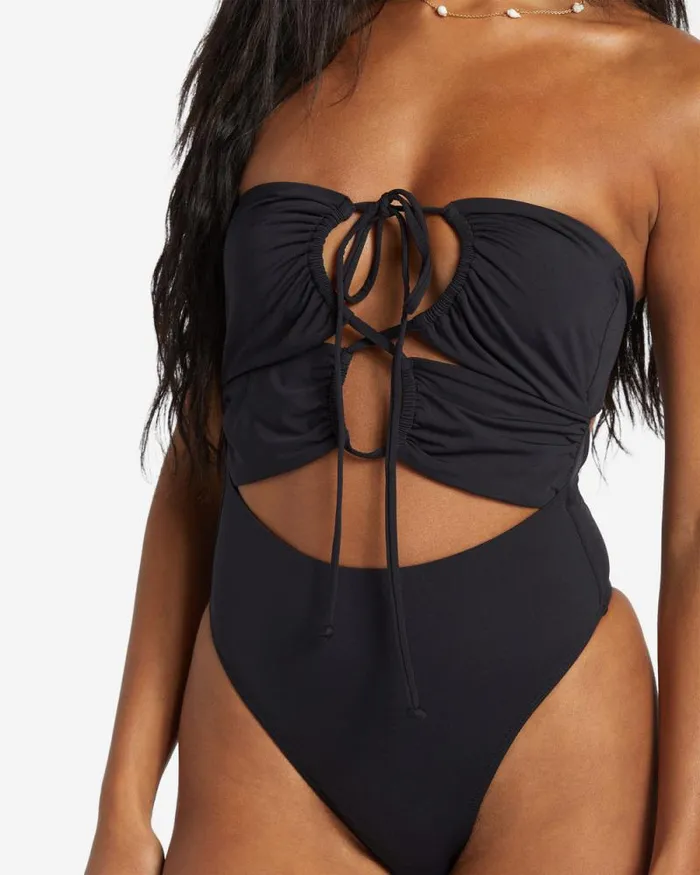 Billabong Sol Searcher Swim Sol Searcher OnePiece Swimsuit Black Pebble 8211 Women