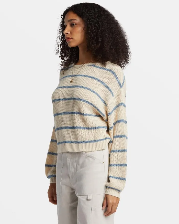 Billabong Sweaters Changing Tides Pullover Sweater Blue Shadow 8211 Women Billabong Sweaters Changing Tides Pullover Sweater Blue Shadow 8211 Women