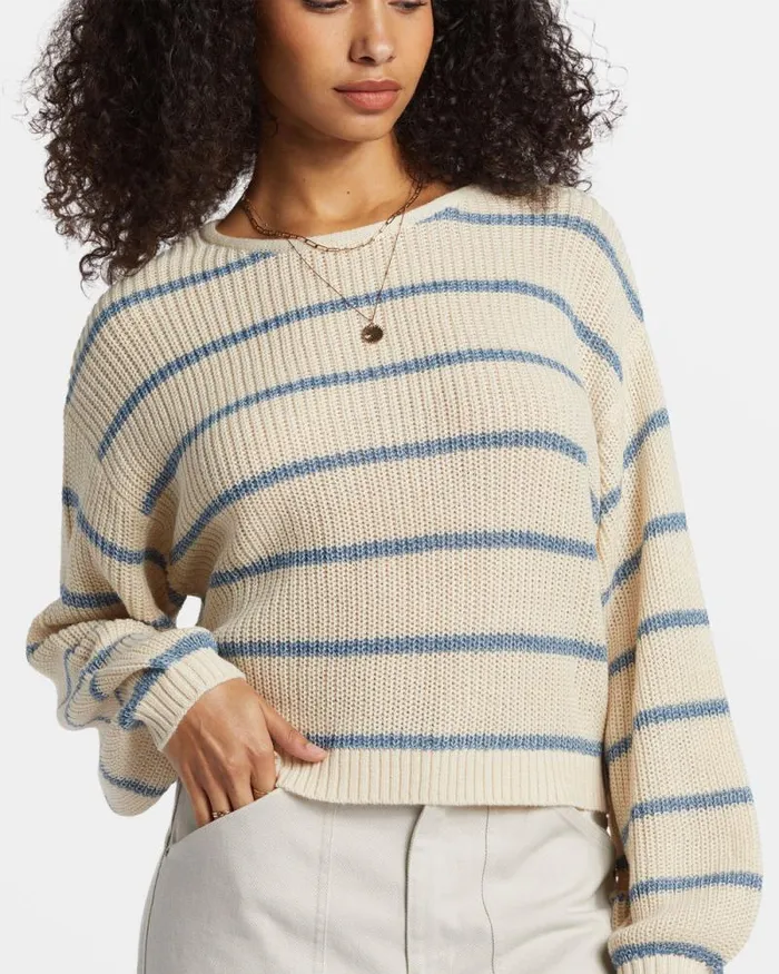 Billabong Sweaters Changing Tides Pullover Sweater Blue Shadow 8211 Women Billabong Sweaters Changing Tides Pullover Sweater Blue Shadow 8211 Women