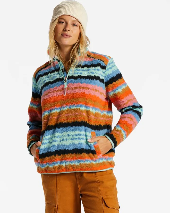 Billabong Sweatshirts and Fleece ADiv Boundary Mock 3 HalfZip Pullover Sweatshirt Shallow Sea 8211 Women Billabong Sweatshirts and Fleece ADiv Boundary Mock 3 HalfZip Pullover Sweatshirt Shallow Sea 8211 Women