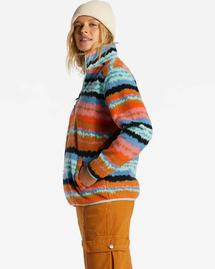 Billabong Sweatshirts and Fleece ADiv Boundary Mock 3 HalfZip Pullover Sweatshirt Shallow Sea 8211 Women Billabong Sweatshirts and Fleece ADiv Boundary Mock 3 HalfZip Pullover Sweatshirt Shallow Sea 8211 Women