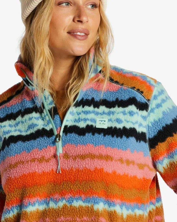 Billabong Sweatshirts and Fleece ADiv Boundary Mock 3 HalfZip Pullover Sweatshirt Shallow Sea 8211 Women Billabong Sweatshirts and Fleece ADiv Boundary Mock 3 HalfZip Pullover Sweatshirt Shallow Sea 8211 Women