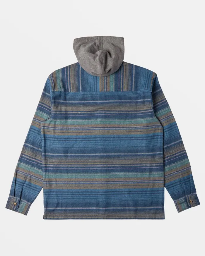Billabong Wave Washed Essentials Baja Hooded Long Sleeve Flannel Shirt Dusty Navy 8211 Men Billabong Wave Washed Essentials Baja Hooded Long Sleeve Flannel Shirt Dusty Navy 8211 Men