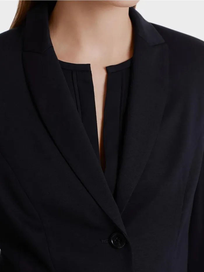 Blazer Damen Marc Cain Leichter Blazer Aus Feinem Jersey Midnight Blue
