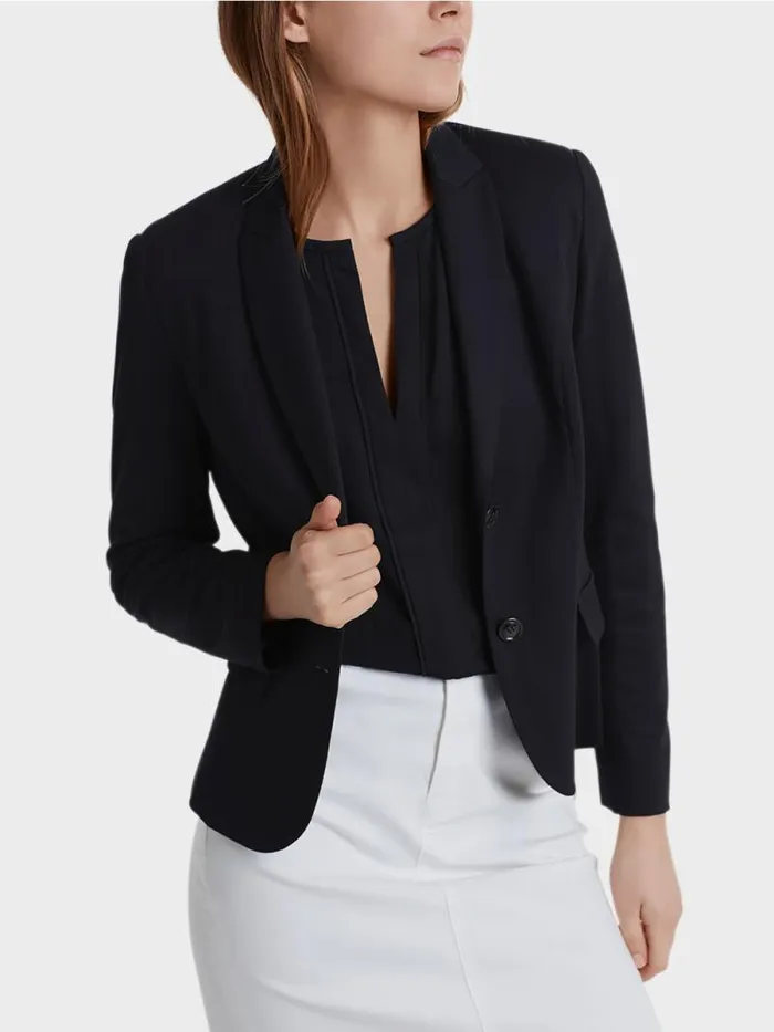Blazer Damen Marc Cain Leichter Blazer Aus Feinem Jersey Midnight Blue