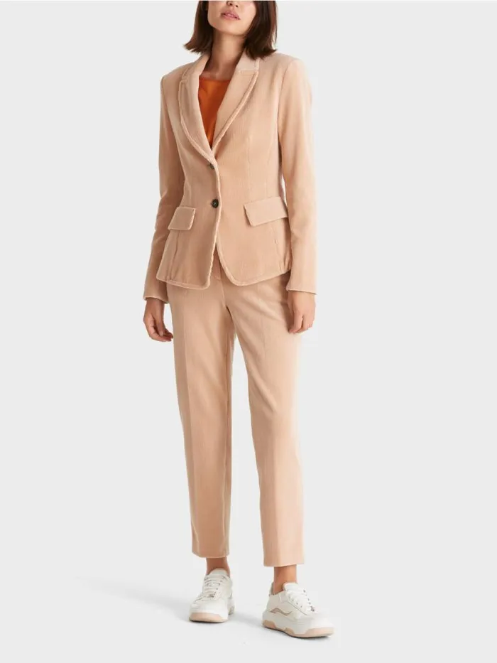 Blazer Damen Marc Cain Trendiger Kordblazer Sandy Beige