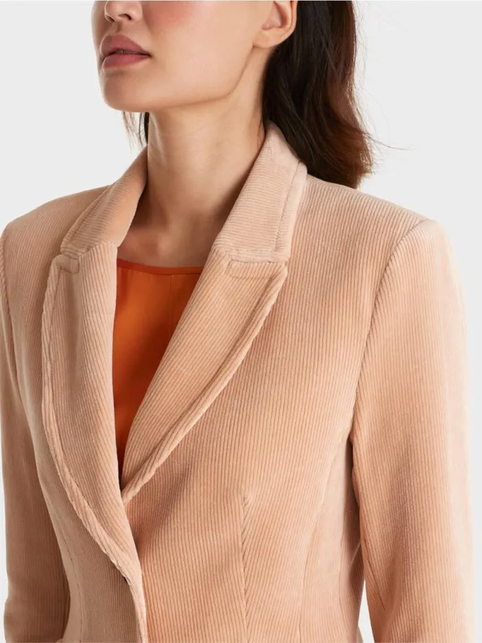 Blazer Damen Marc Cain Trendiger Kordblazer Sandy Beige