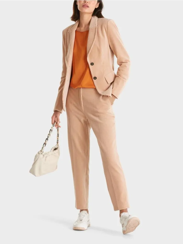 Blazer Damen Marc Cain Trendiger Kordblazer Sandy Beige