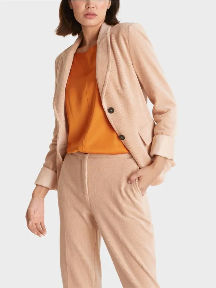 Blazer Damen Marc Cain Trendiger Kordblazer Sandy Beige