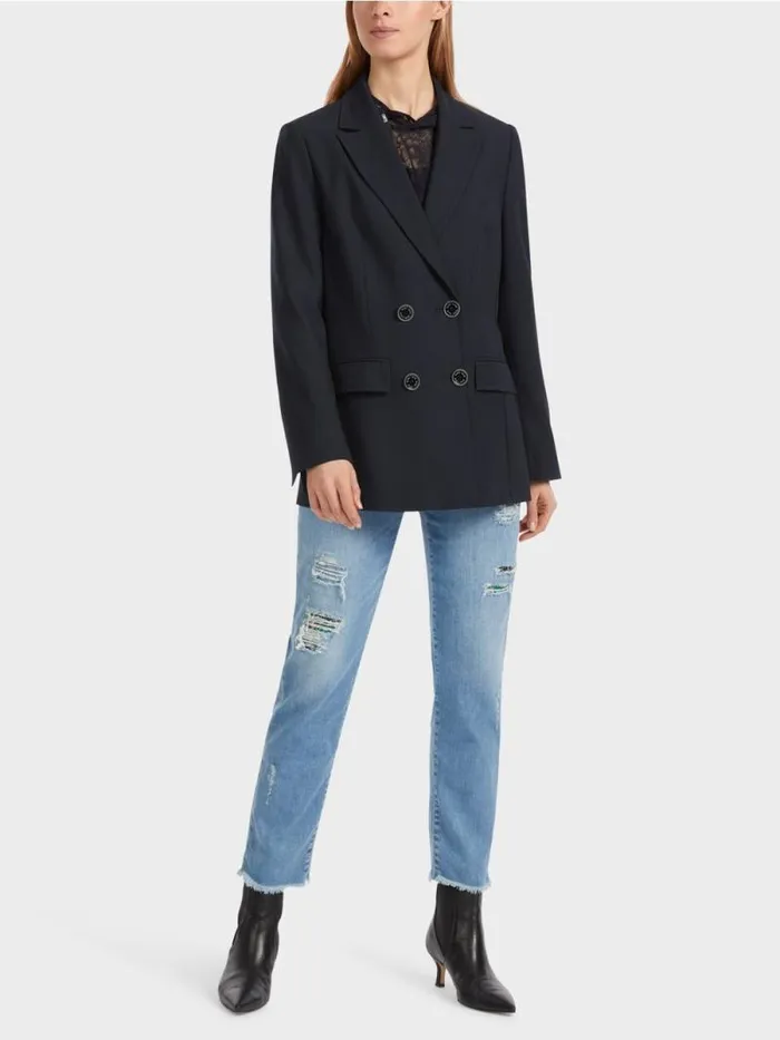 Blazer Damen Marc Cain Zweireihiger Blazer Midnight Blue