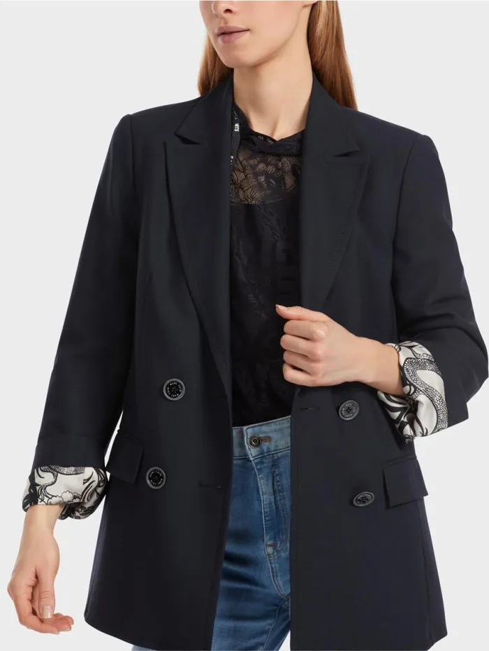 Blazer Damen Marc Cain Zweireihiger Blazer Midnight Blue