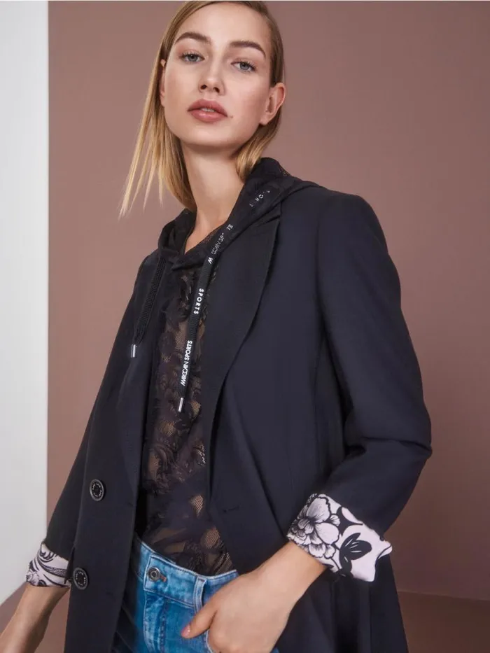 Blazer Damen Marc Cain Zweireihiger Blazer Midnight Blue